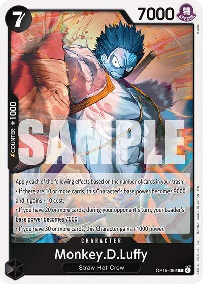 Monkey.D.Luffy - (OP15-092) - Adventure on Kami's Island - (Rare)