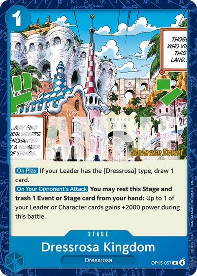 Dressrosa Kingdom - (OP15-057) - Adventure on Kami's Island Release Event Cards - (Common)