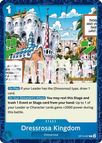 Dressrosa Kingdom - (OP15-057) - Adventure on Kami's Island Release Event Cards - (Common)