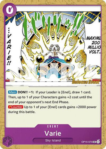 Varie - (OP15-074) - Adventure on Kami's Island Release Event Cards - (Uncommon)