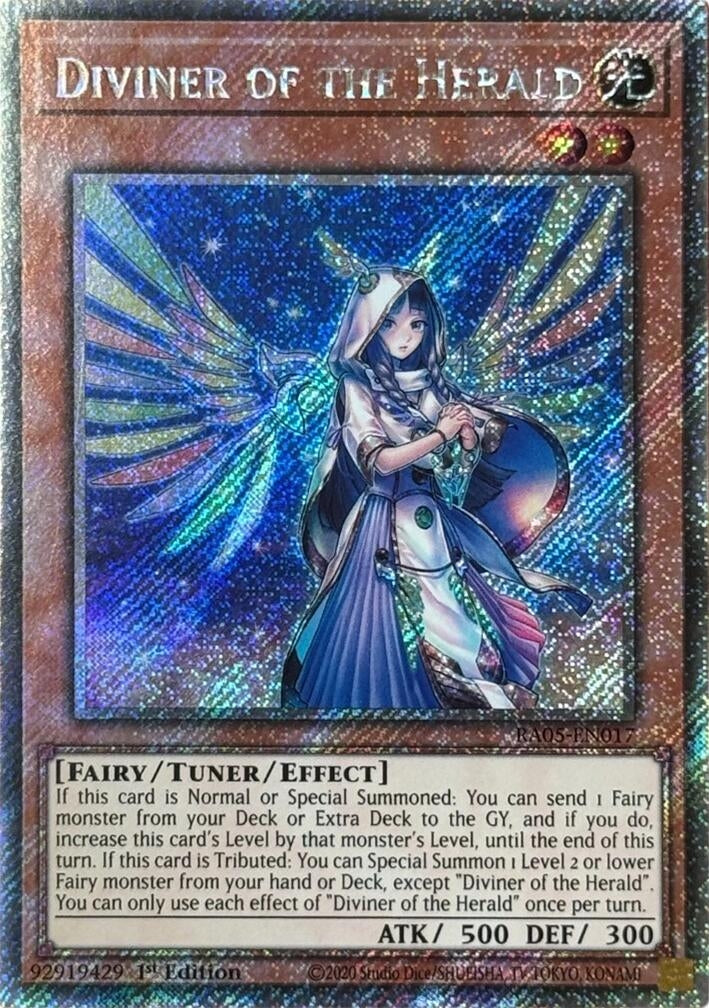 Diviner of the Herald (Platinum Secret Rare) (RA05-EN017) (Rarity Collection 5)