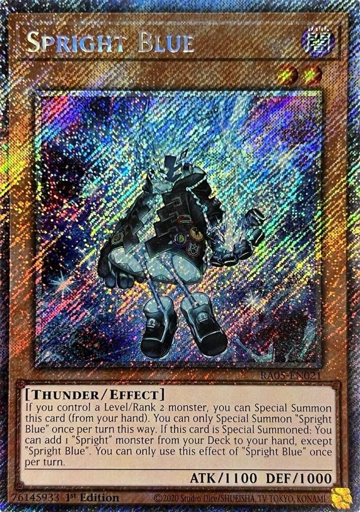 Spright Blue (Platinum Secret Rare) (RA05-EN021) (Rarity Collection 5)