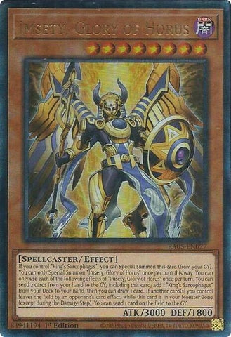 Imsety, Glory of Horus (Ultimate Rare) (RA05-EN027) (Rarity Collection 5)