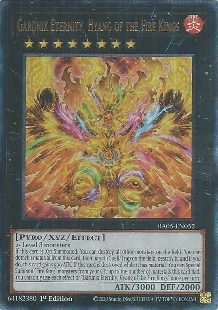 Garunix Eternity, Hyang of the Fire Kings (Ultimate Rare) (RA05-EN052) (Rarity Collection 5)
