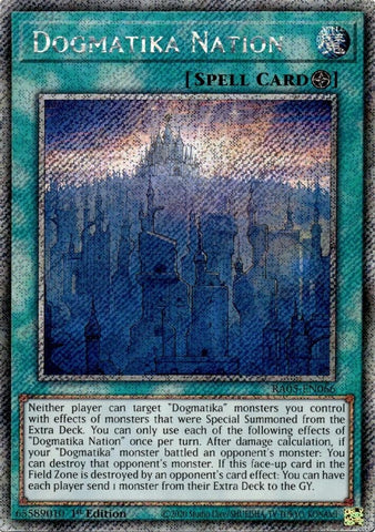Dogmatika Nation (Platinum Secret Rare) (RA05-EN066) (Rarity Collection 5)