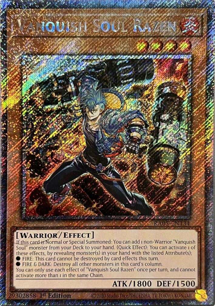 Vanquish Soul Razen (Platinum Secret Rare) (RA05-EN134) (Rarity Collection 5)