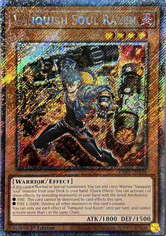 Vanquish Soul Razen (Platinum Secret Rare) (RA05-EN134) (Rarity Collection 5)