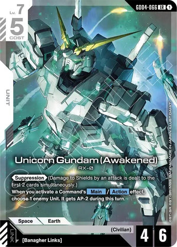 Image for Unicorn Gundam (Awakened) (GD04-066) (Phantom Aria) - Gundam Card Game