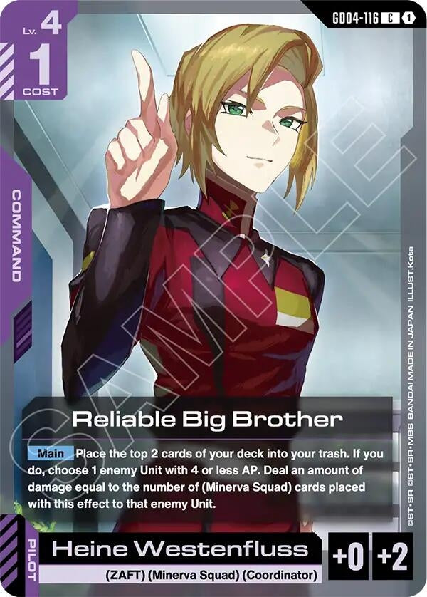 Image for Reliable Big Brother (GD04-116) (Phantom Aria) - Gundam Card Game