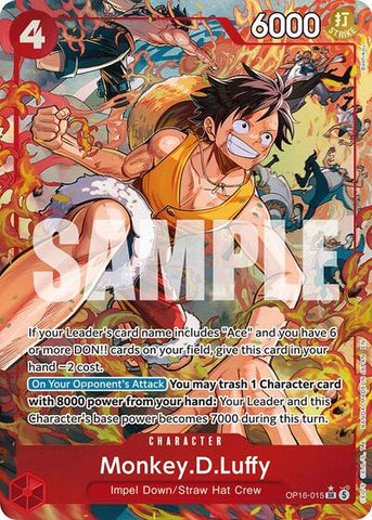Monkey.D.Luffy - (OP16-015) - The Time of Battle - (Super Rare)