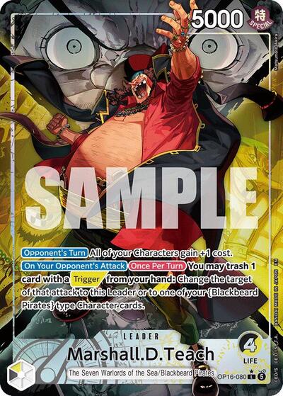 Marshall.D.Teach - (OP16-080) - The Time of Battle - (Leader)