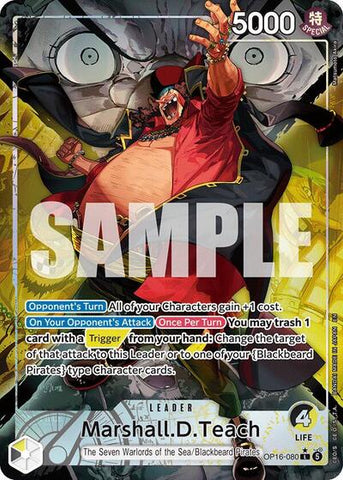 Marshall.D.Teach - (OP16-080) - The Time of Battle - (Leader)