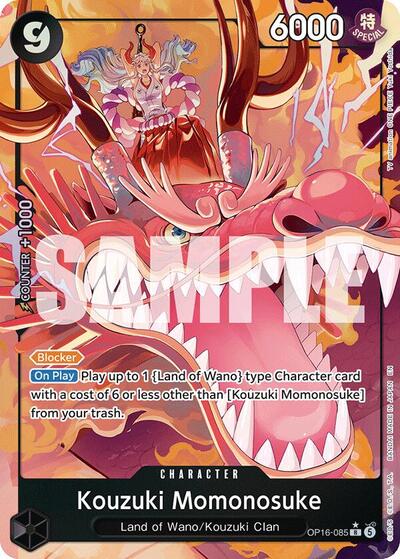Kouzuki Momonosuke - (OP16-085) - The Time of Battle - (Rare)