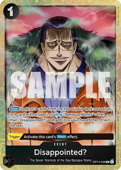 Disappointed? (Premium Card Collection -Best Selection Vol. 6-) - (OP14-099) - One Piece Promotion Cards - (Uncommon)
