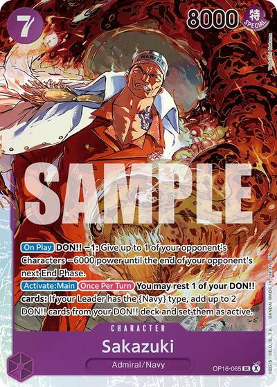 Sakazuki - (OP16-065) - The Time of Battle - (Super Rare)