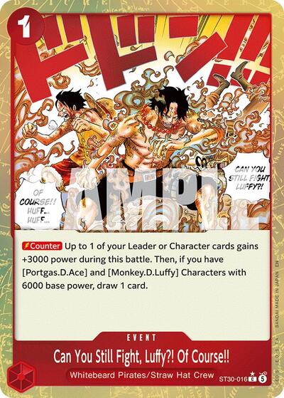 Can You Still Fight, Luffy?! Of Course!! (Parallel) - (ST30-016) - Starter Deck EX: Luffy & Ace - (Common)