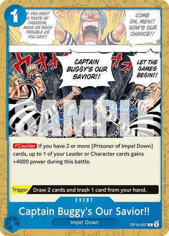 Captain Buggy's Our Savior!! - (OP16-057) - The Time of Battle - (Common)