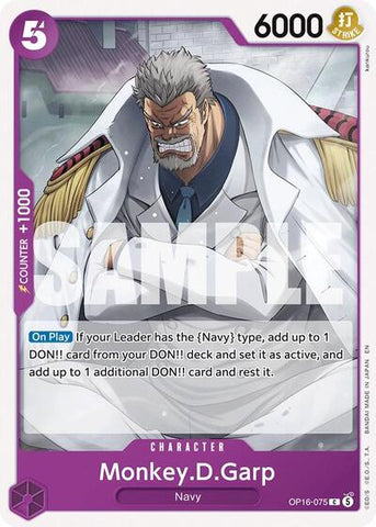 Monkey.D.Garp - (OP16-075) - The Time of Battle - (Common)