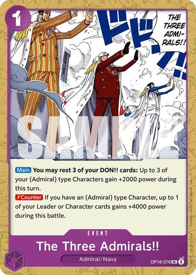 The Three Admirals!! - (OP16-076) - The Time of Battle - (Uncommon)