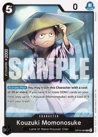 Kouzuki Momonosuke - (OP16-084) - The Time of Battle - (Uncommon)