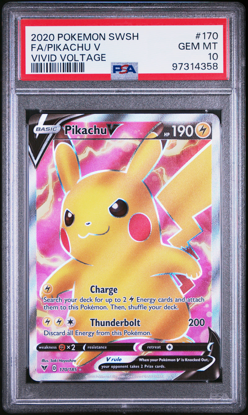 PSA 10 - Vivid Voltage - Pikachu V -