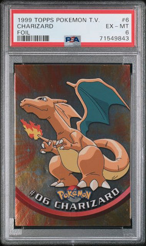 PSA 6 - 1999 Topps   - Charizard Foil #6