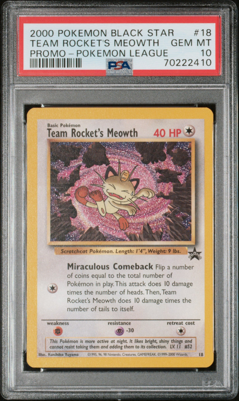 PSA 10 - Black Star Promo - Team Rocket's Meowth
