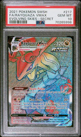 PSA 10 - Evolving Skies - Rayquaza Vmax #217