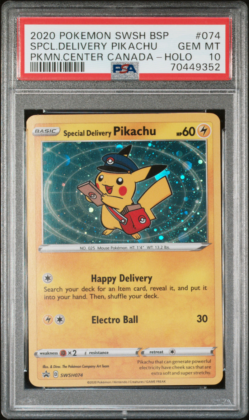 PSA 10 - Black Star Promo - Special Delivery Pikachu