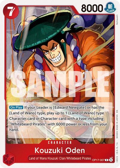 Kouzuki Oden - (OP17-007) - The World's Strongest Warriors - (Rare)