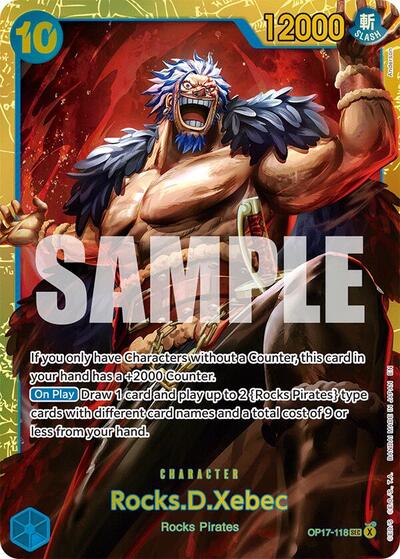 Rocks.D.Xebec - (OP17-118) - The World's Strongest Warriors - (Secret Rare)