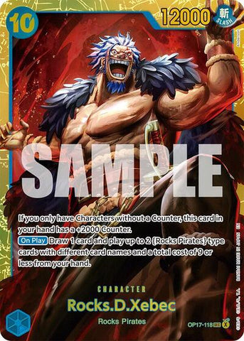Rocks.D.Xebec - (OP17-118) - The World's Strongest Warriors - (Secret Rare)
