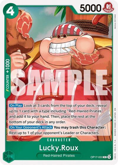 Lucky.Roux - (OP17-033) - The World's Strongest Warriors - (Rare)