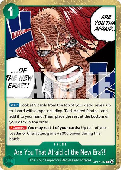 Are You That Afraid of the New Era?! - (OP17-037) - The World's Strongest Warriors - (Rare)