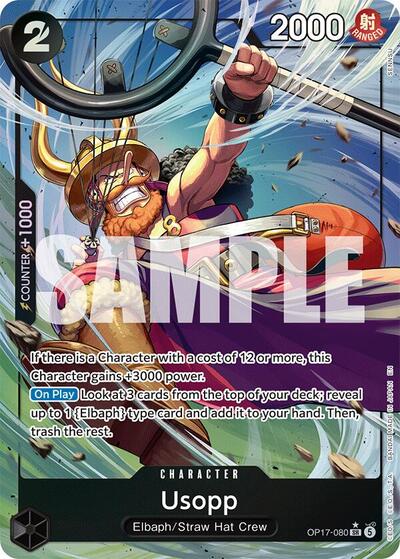 Usopp - (OP17-080) - The World's Strongest Warriors - (Super Rare)