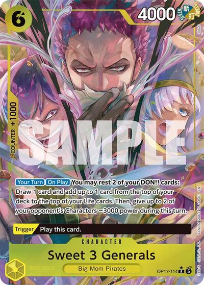 Sweet 3 Generals - (OP17-114) - The World's Strongest Warriors - (Rare)