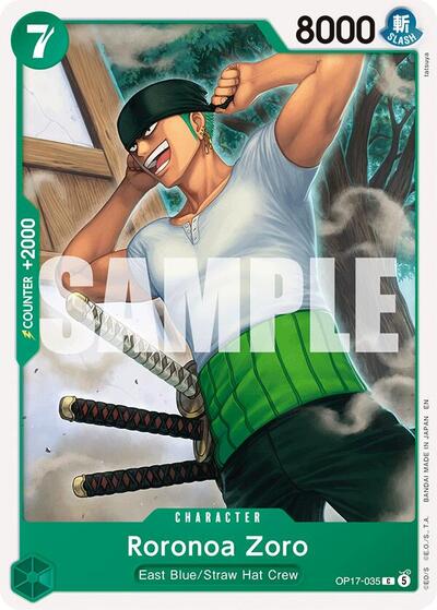 Roronoa Zoro - (OP17-035) - The World's Strongest Warriors - (Common)