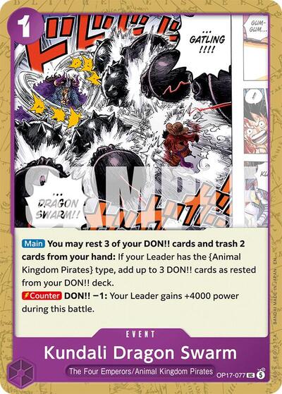 Kundali Dragon Swarm - (OP17-077) - The World's Strongest Warriors - (Uncommon)