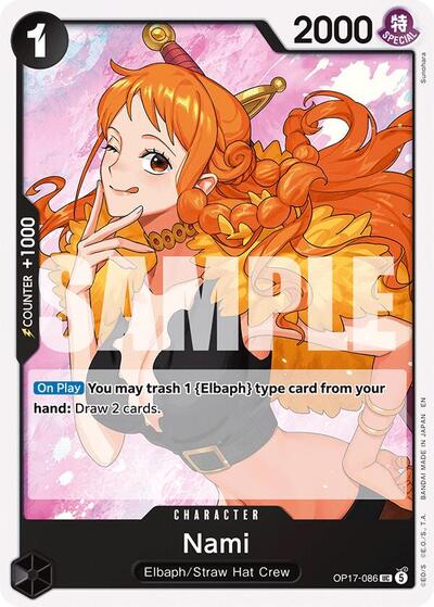 Nami - (OP17-086) - The World's Strongest Warriors - (Uncommon)