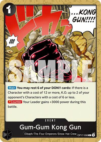 Gum-Gum Kong Gun - (OP17-098) - The World's Strongest Warriors - (Common)