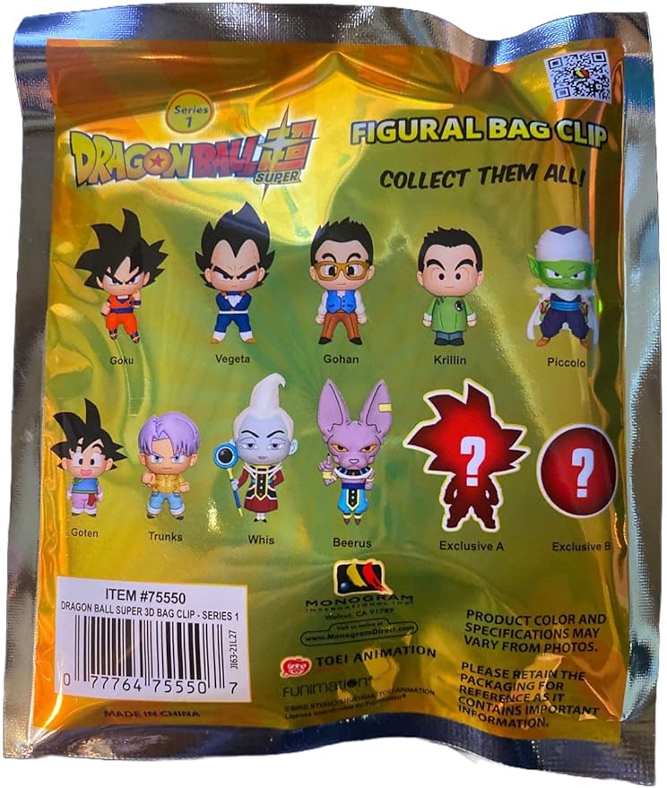 3D FOAM BAG CLIP - DRAGON BALL SUPER - SERIES 1