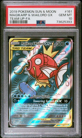 PSA 10 - Team Up - Magikarp & Wailord GX #161