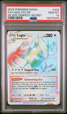 PSA 10 - Silver Tempest - Lugia Vstar #202