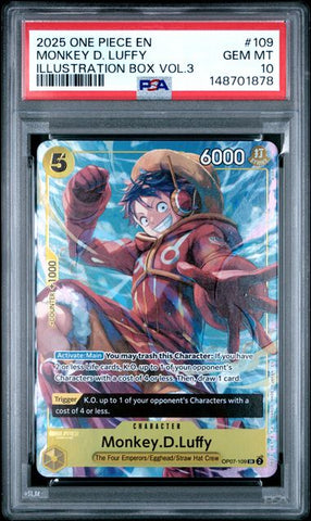 PSA 10 - Illustration Box Vol. 3 - Monkey. D. Luffy #109