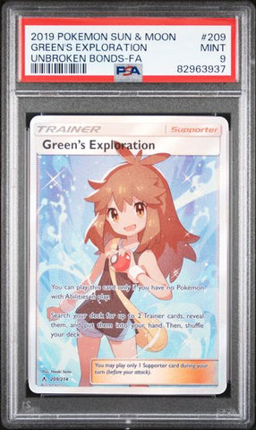PSA 9 - Unbroken Bonds - Green's Exploration #209
