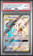 PSA 8 - Cosmic Eclipse - Reshiram & Zekrom GX