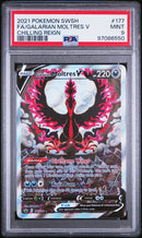 PSA 9 - Chilling Reign  - Galarian Moltres V