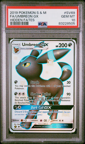 PSA 10 - Hidden Fates - Umbreon Gx #SV69