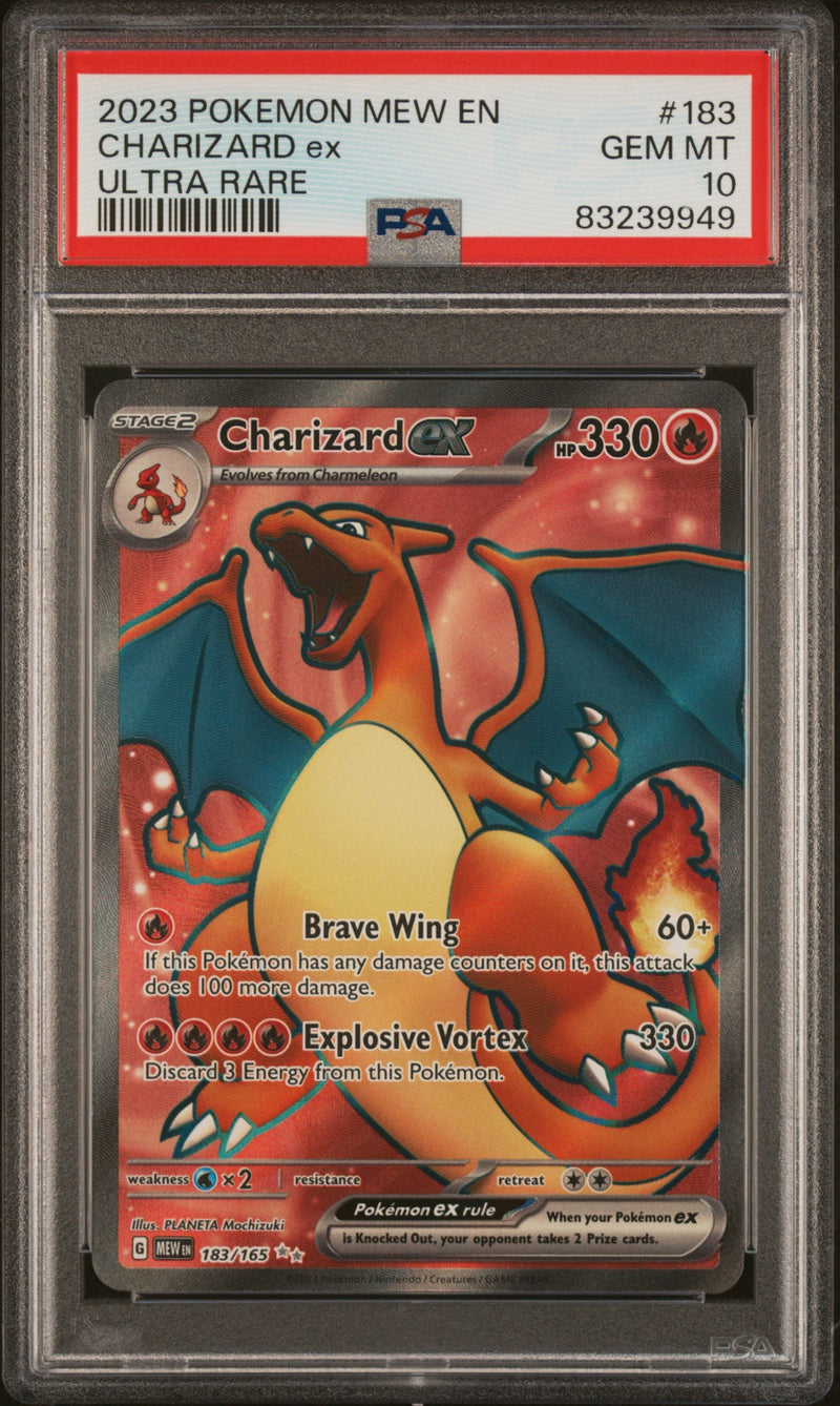 PSA 10 - Pokemon 151 - Charizard Ex