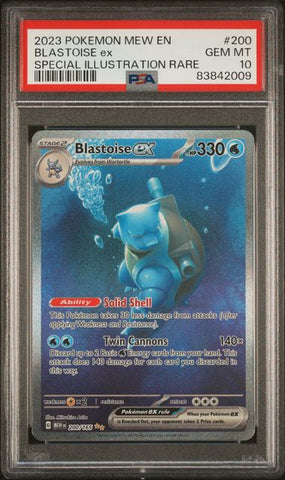 PSA 10 - Pokemon 151 - Blastoise ex #200